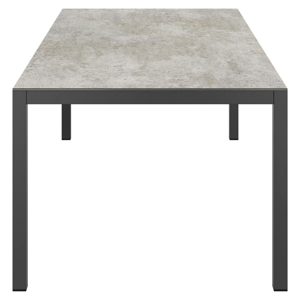 Nærbilde av bordben på Hagebord 220x100 cm aluminium/Dekton antrasitt - OUTLIV