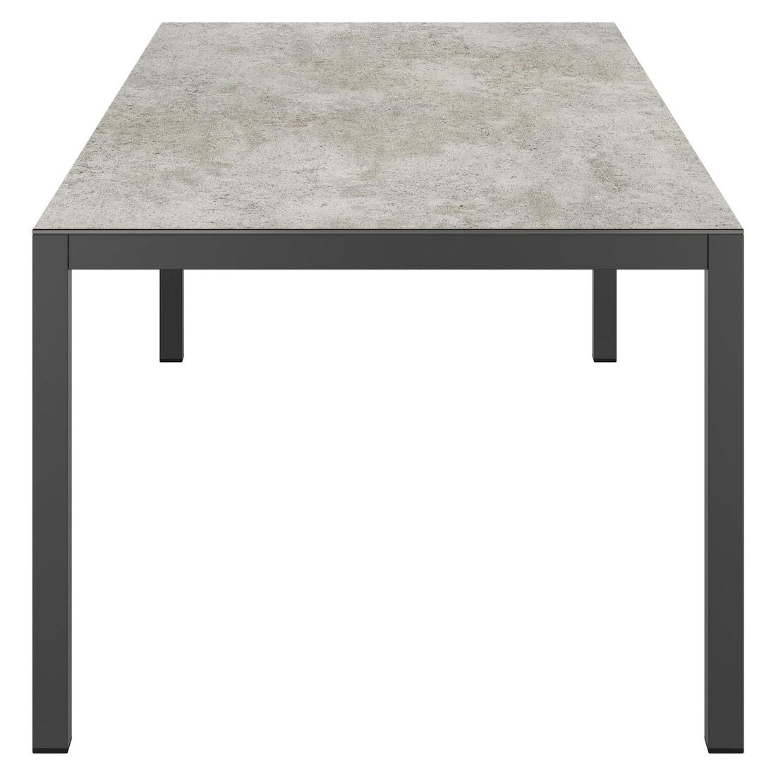 Nærbilde av bordben på Hagebord 220x100 cm aluminium/Dekton antrasitt - OUTLIV