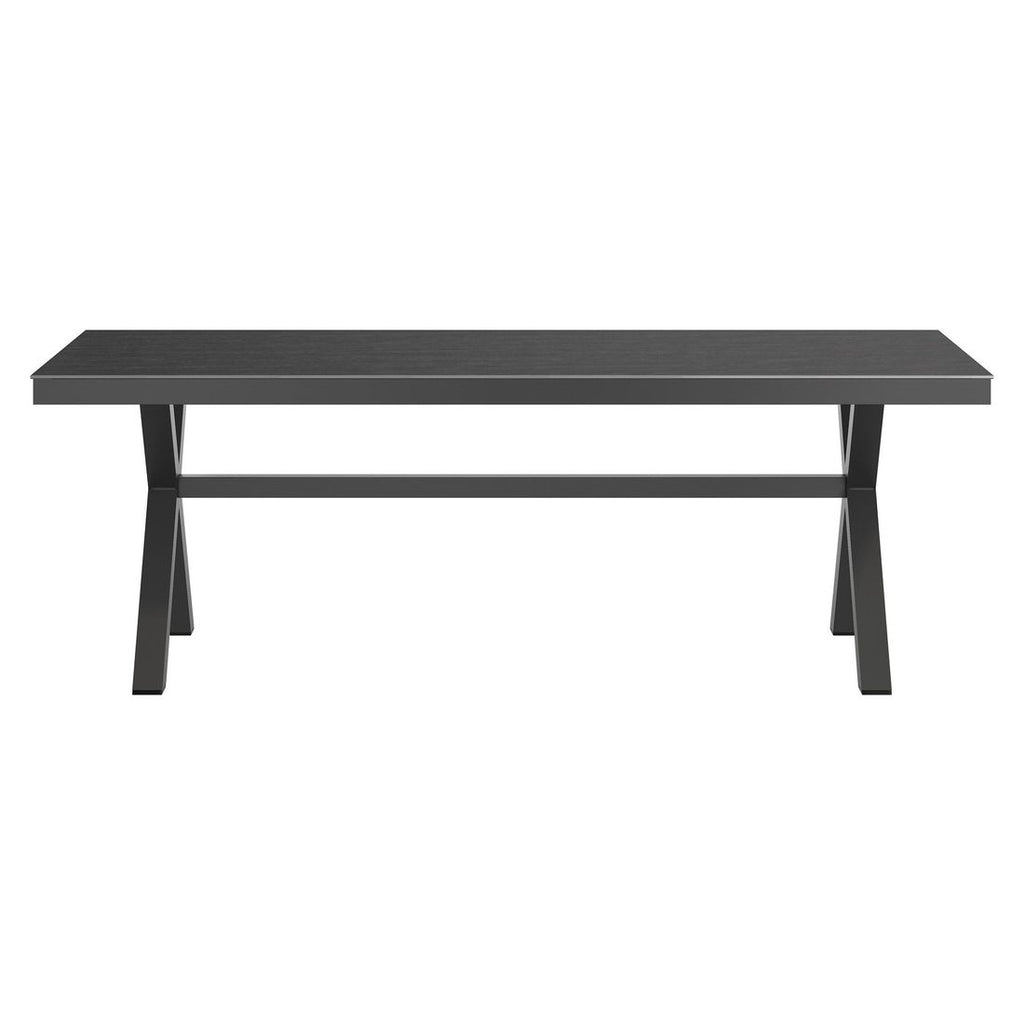 Hagebord 220x100 cm aluminium/Dekton antrasitt - OUTLIV detalj av bordplate