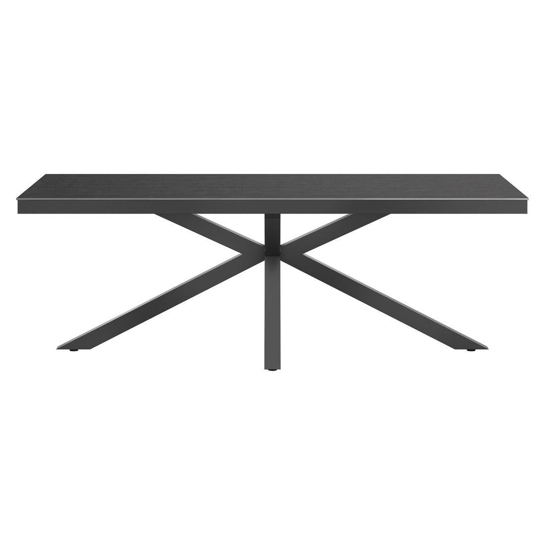 Detalj av bordplate på Hagebord 220x100 cm aluminium/Dekton antrasitt - OUTLIV
