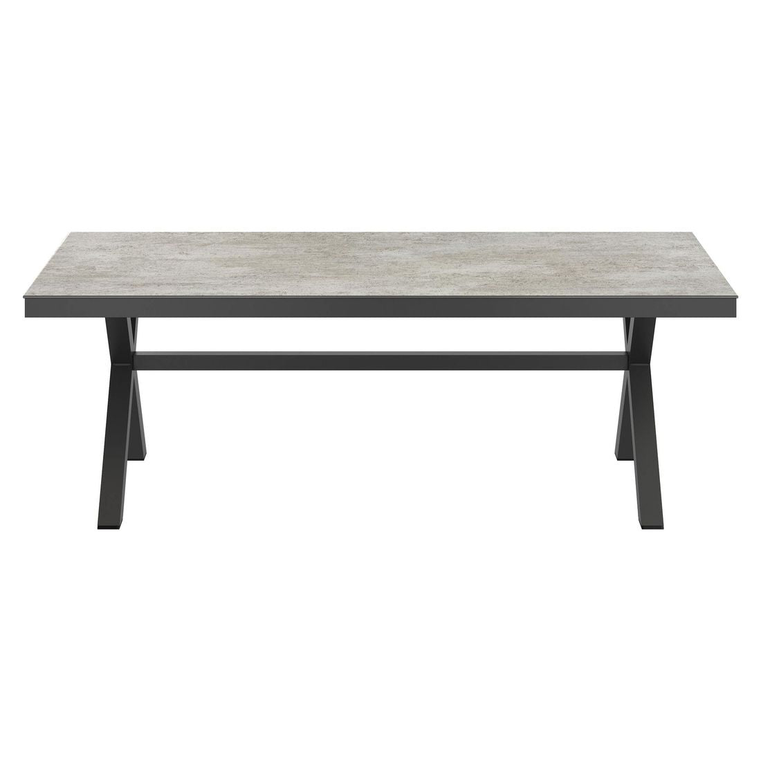 Montert Hagebord 220x100 cm aluminium/Dekton antrasitt - OUTLIV på terrasse
