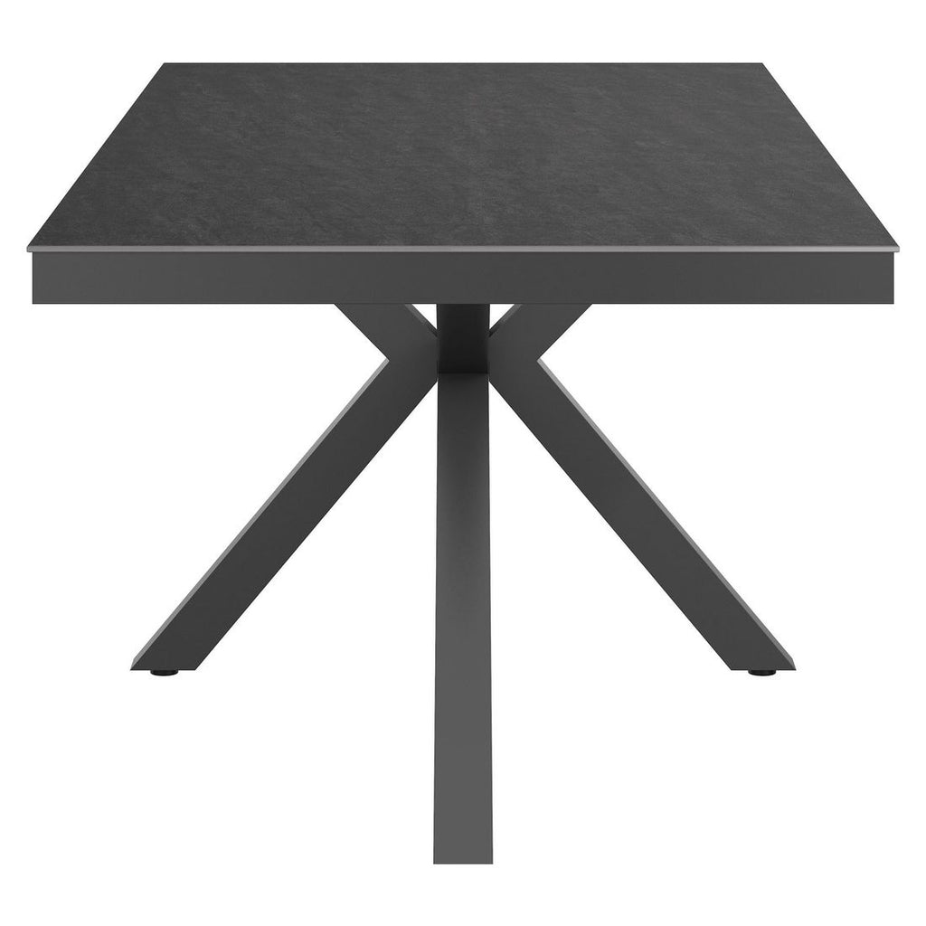 Montert Hagebord 220x100 cm aluminium/Dekton antrasitt - OUTLIV i uteområde
