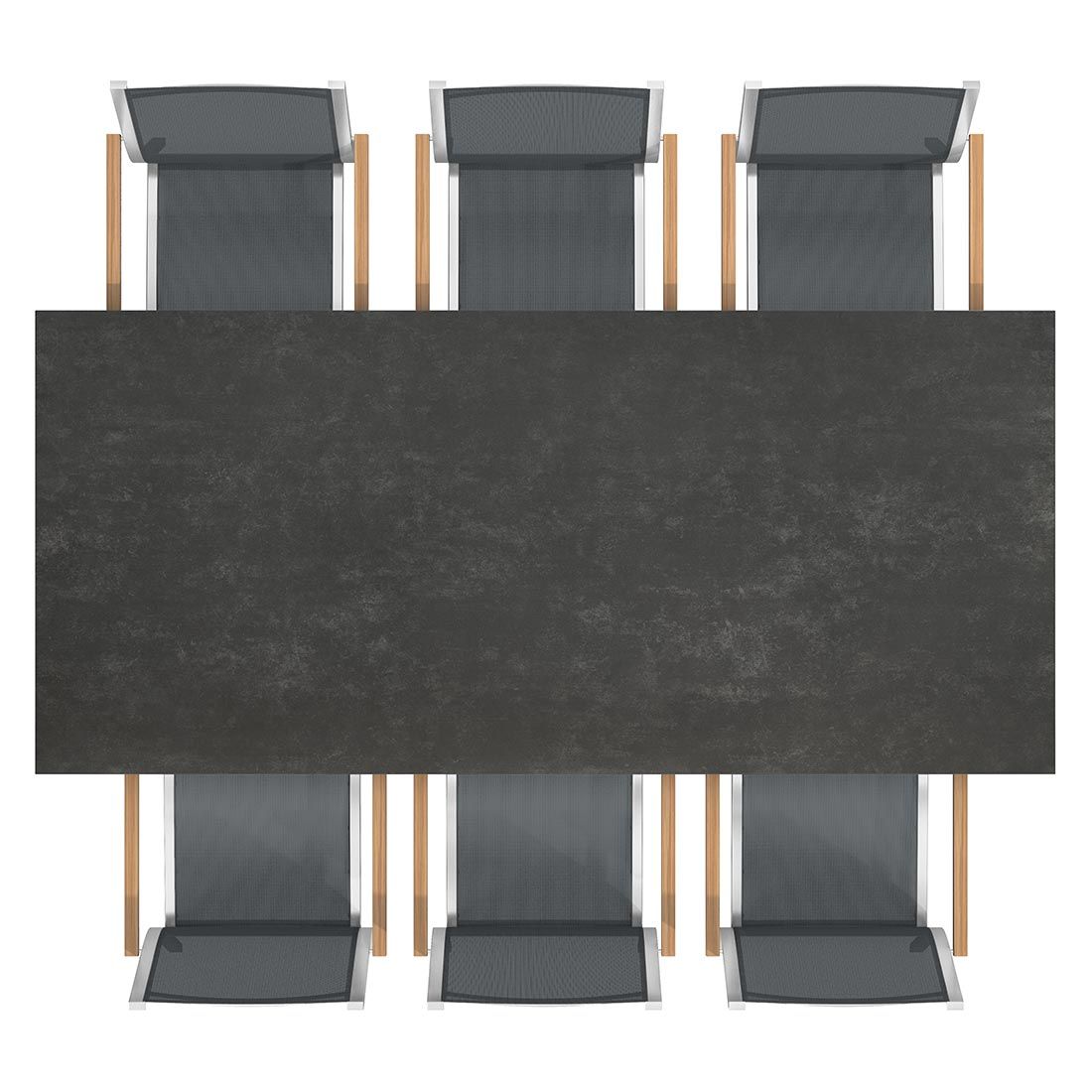 Hagebord 220x100 cm aluminium/glasskeramikk - OUTLIV ben og understell