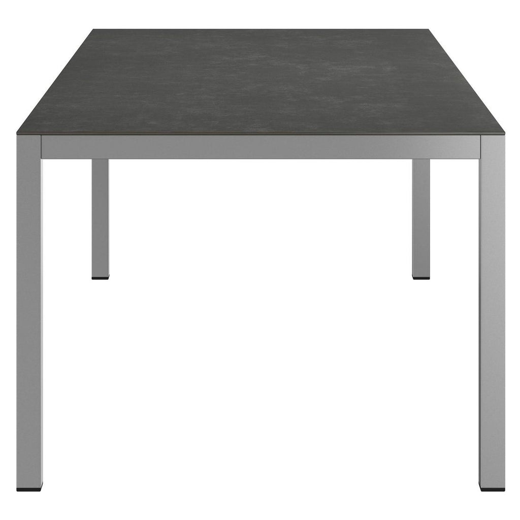 Nærbilde av bordben i aluminium på Hagebord 220x100 cm aluminium/glasskeramikk sølv - OUTLIV