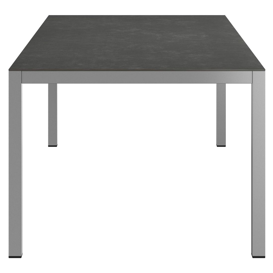 Nærbilde av bordben i aluminium på Hagebord 220x100 cm aluminium/glasskeramikk sølv - OUTLIV