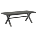 Hagebord 220x100 cm aluminium HPL antrasitt forfra