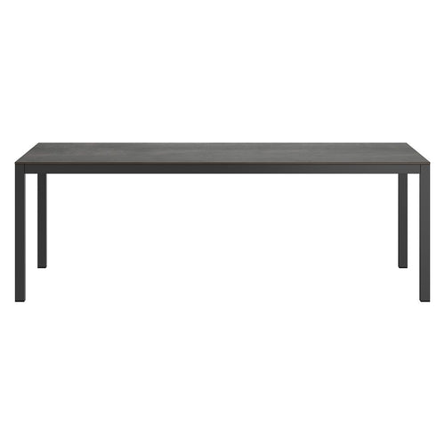 Hagebord 220x100 cm aluminium HPL antrasitt bakside
