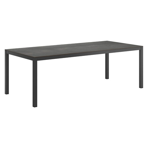 Hagebord 220x100 cm aluminium HPL antrasitt front
