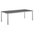 Hagebord 220x100 cm aluminium/HPL - OUTLIV forfra