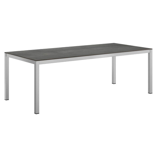 Hagebord 220x100 cm aluminium/HPL - OUTLIV forfra