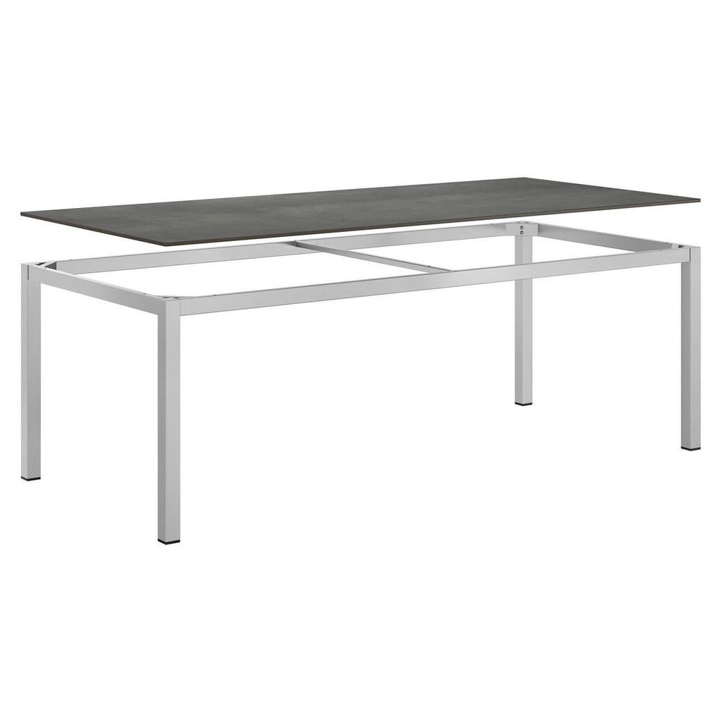 Nærbilde av aluminiumsramme på Hagebord 220x100 cm aluminium/HPL - OUTLIV