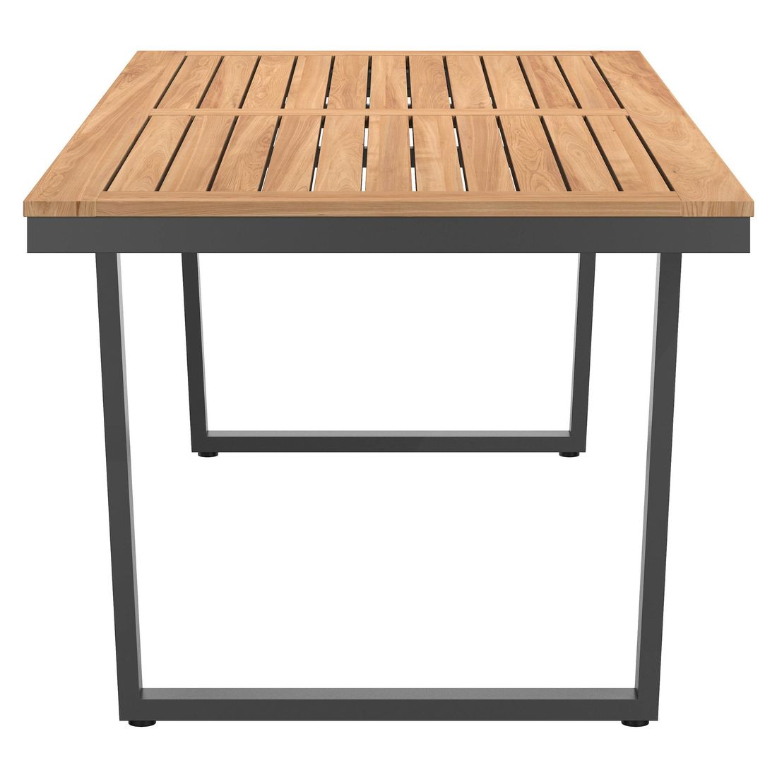 Montert Hagebord 220x100 cm rustfritt stål/teak - OUTLIV i hage