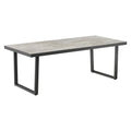 Hagebord 220x100 cm rustfritt stål Dekton antrasitt forfra