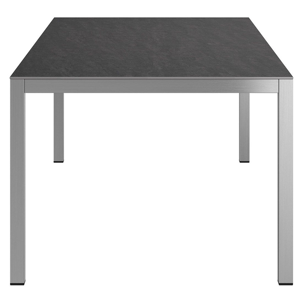 Detalj av bordplate på Hagebord 220x100 cm rustfritt stål/Dekton - OUTLIV
