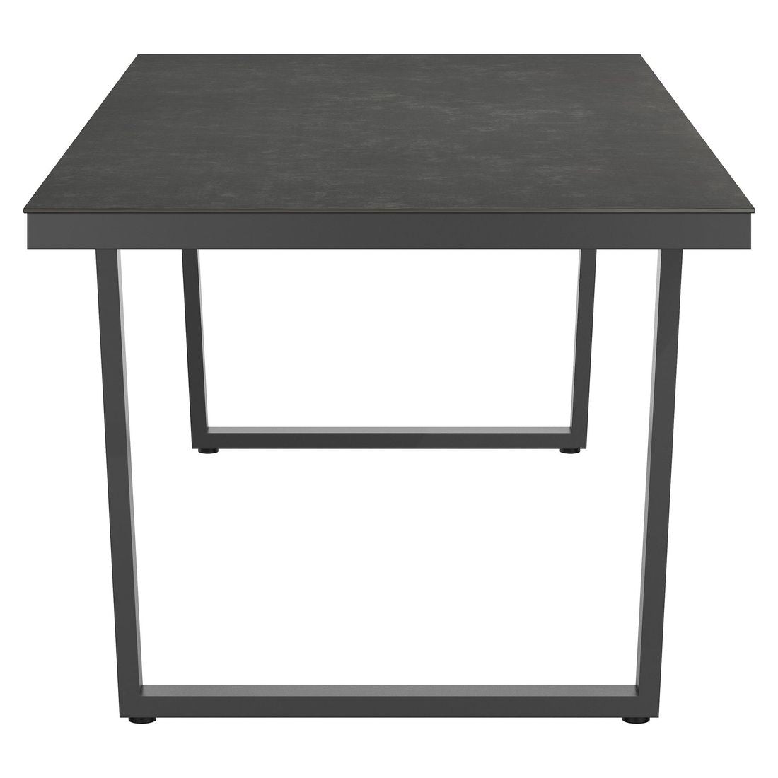 Montert Hagebord 220x100 cm rustfritt stål/glasskeramikk i hage