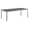 Hagebord 220x100 cm rustfritt stål/HPL - OUTLIV forfra