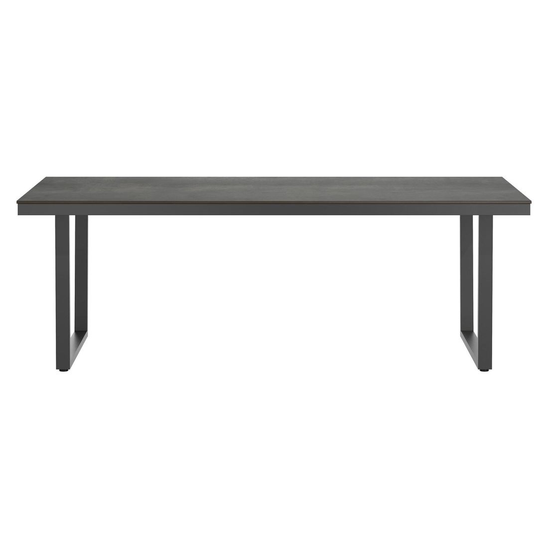 Hagebord 220x100 cm rustfritt stål/HPL - OUTLIV detalj av bordplate