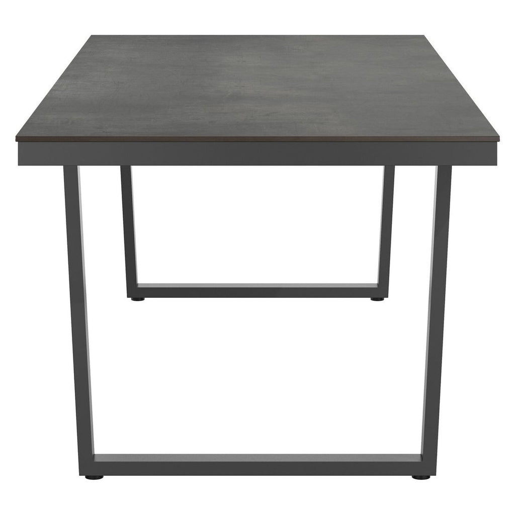 Hagebord 220x100 cm rustfritt stål/HPL - OUTLIV montert på terrasse