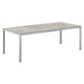 Hagebord 220x100 cm aluminium/Dekton - OUTLIV forfra