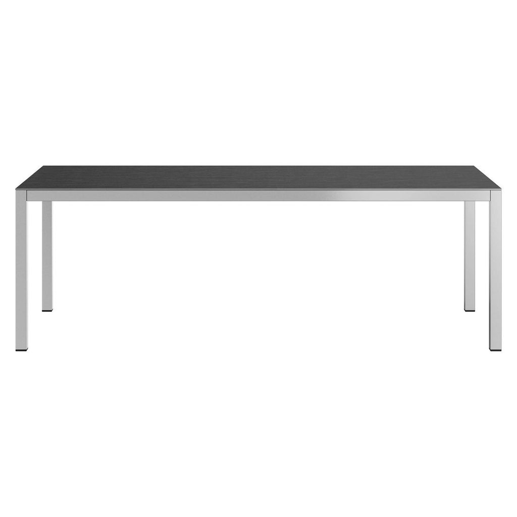Hagebord 220x100cm aluminium og Dekton 48 kg detalj av bordplate