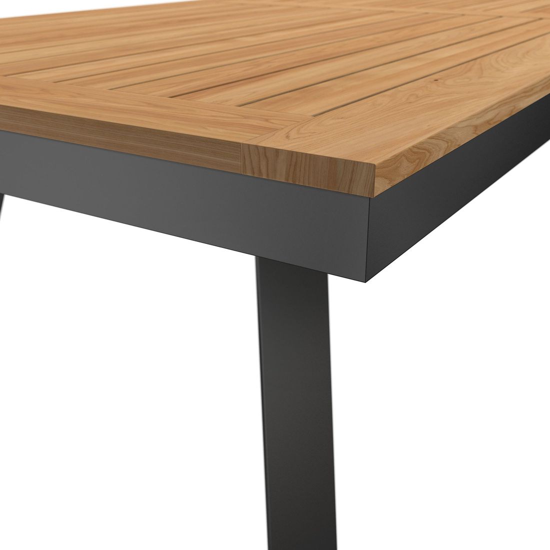 Oversiktsbilde av Hagebord 220x100cm aluminium og teak antrasitt - OUTLIV