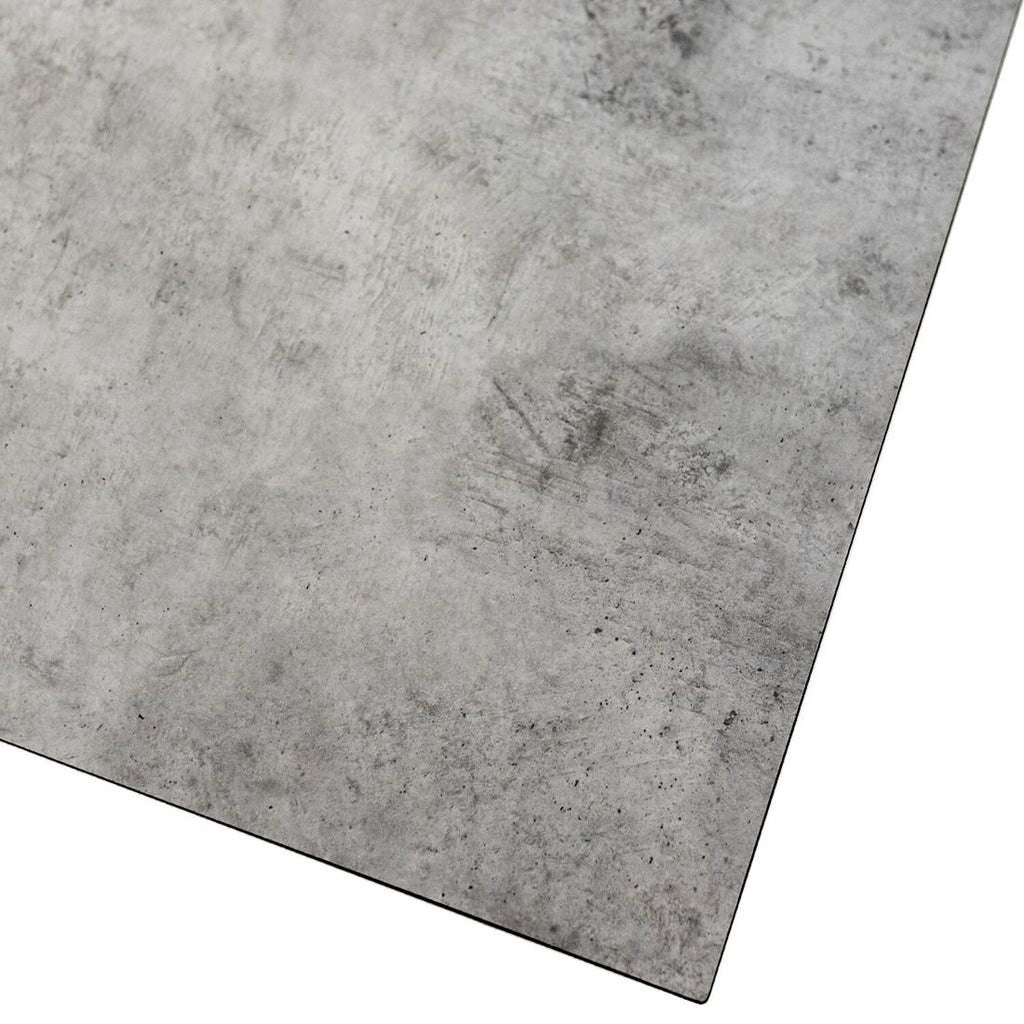 Montert Hagebord 7001 aluminium HPL 220x95 cm antrasitt på terrasse