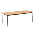 Hagebord 7001 aluminium/teak 220x95 cm forfra