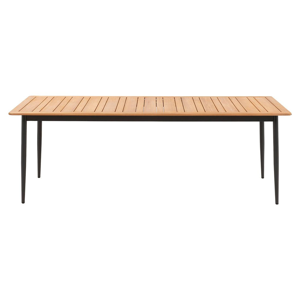 Hagebord 7001 aluminium/teak 220x95 cm bakside