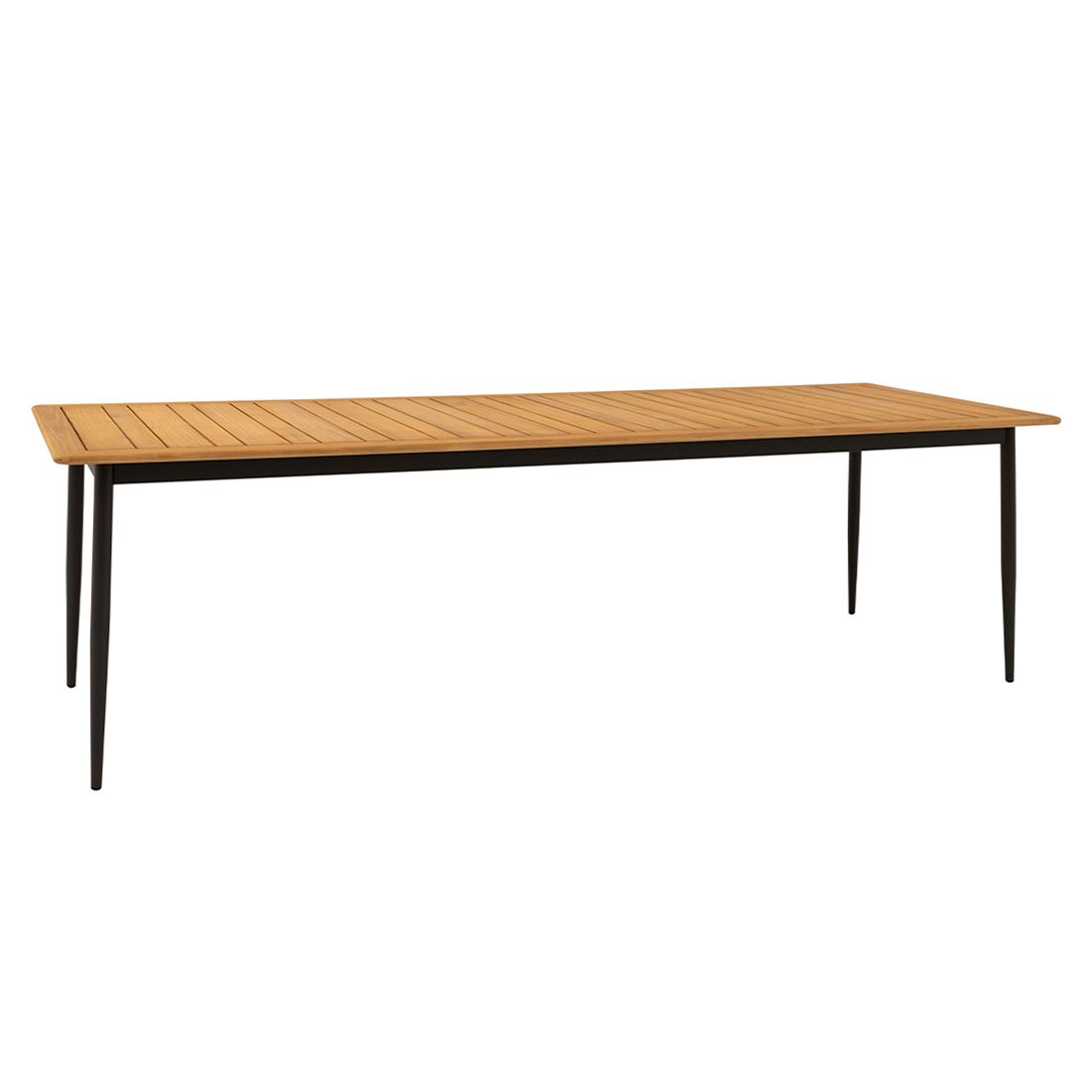 Hagebord 7001 aluminium/teak 260x95 cm forfra