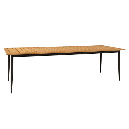 Hagebord 7001 aluminium/teak 260x95 cm forfra