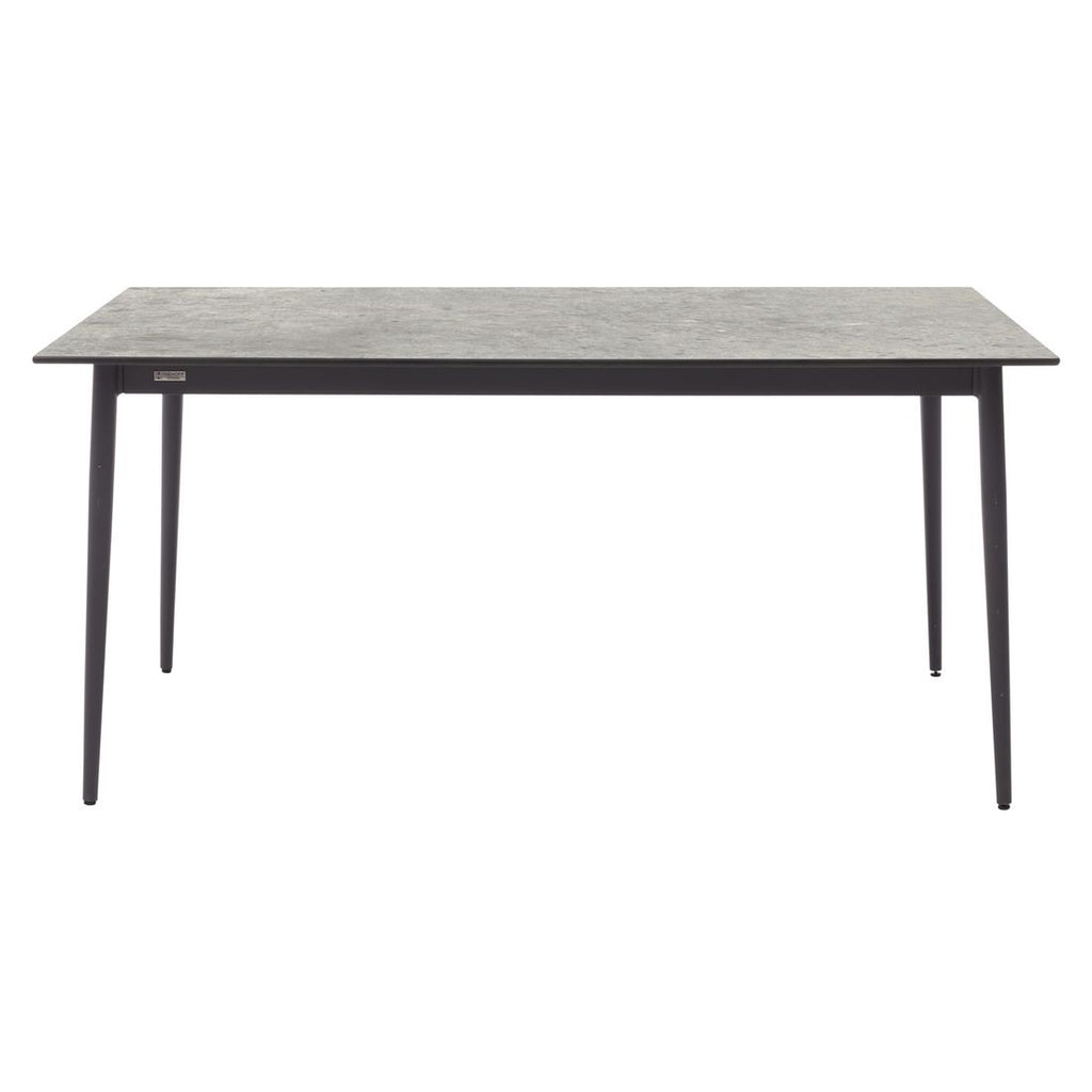 Montert Hagebord 7003 aluminium HPL 160x95 cm antrasitt i hage