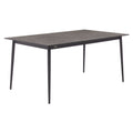 Hagebord 7003 aluminium HPL 220x95 cm antrasitt forfra