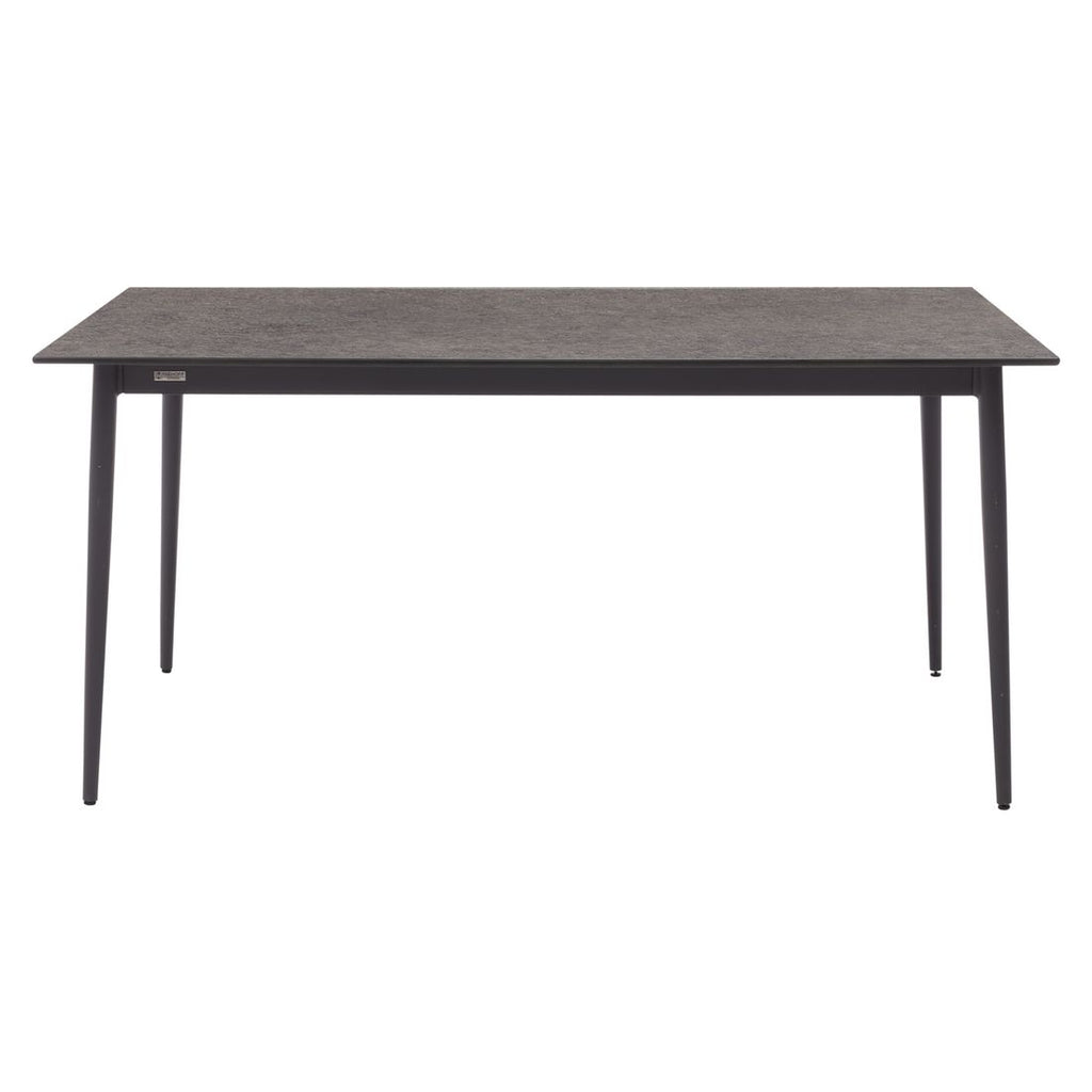 Montert Hagebord 7003 aluminium HPL 220x95 cm antrasitt i hage