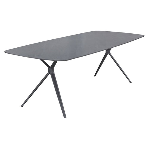 Hagebord 7012 220x100 cm aluminium/sinterstein antrasitt forfra