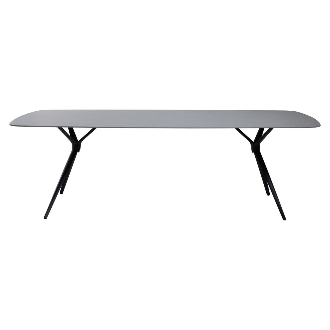Hagebord 7012 220x100 cm aluminium/sinterstein antrasitt montert på terrasse
