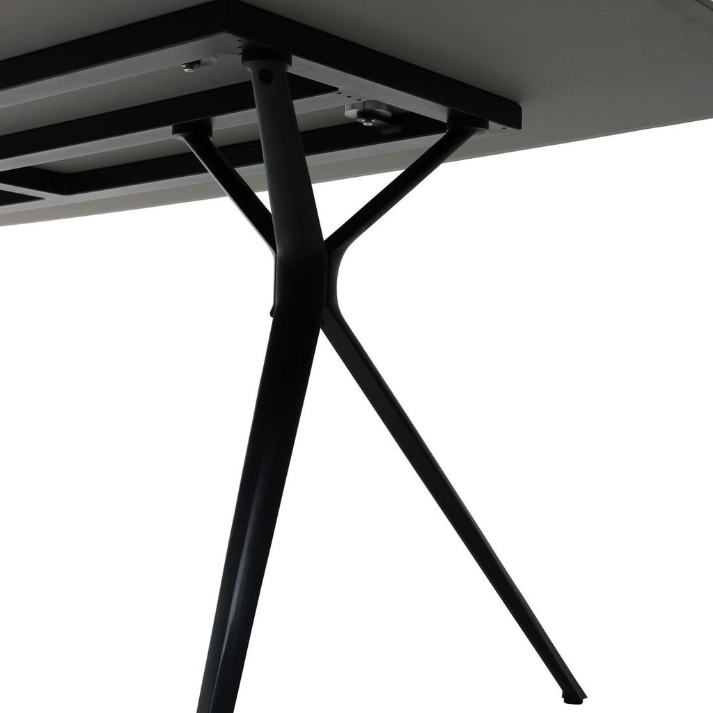 Hagebord 7012 220x100 cm aluminium/sinterstein antrasitt bordplate tekstur
