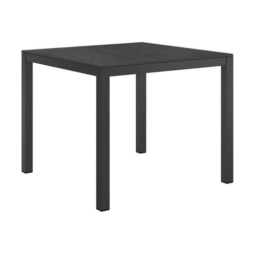 Hagebord 90x90 cm aluminium/glasskeramikk - OUTLIV forfra