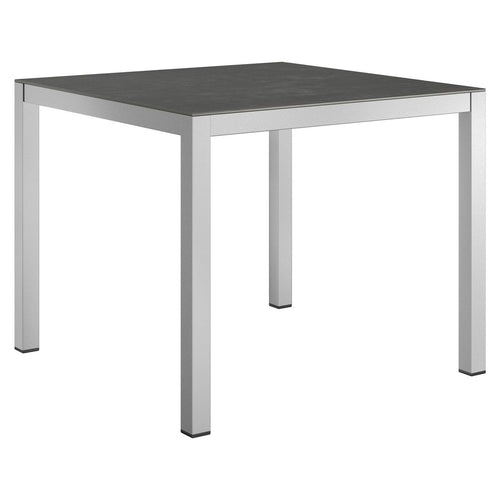 Hagebord 90x90 cm aluminium/glasskeramikk - OUTLIV forfra