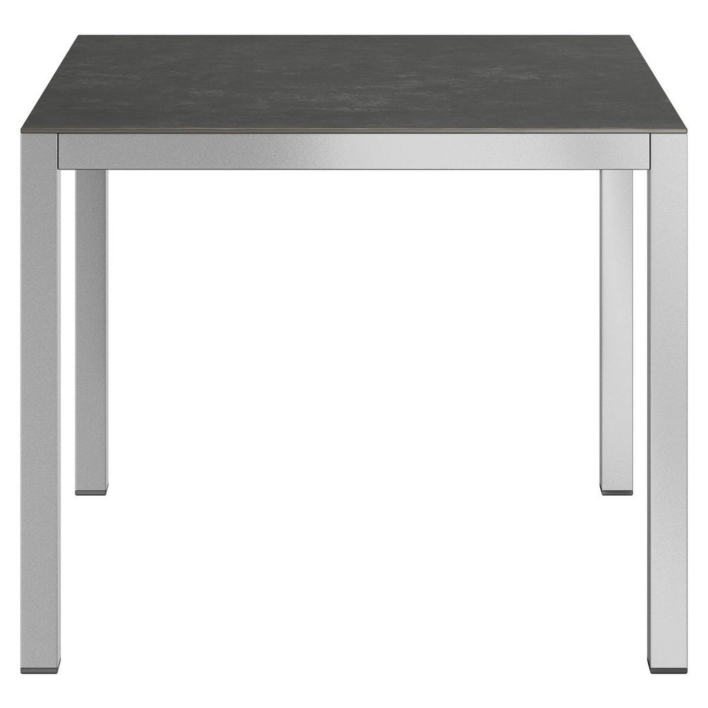 Hagebord 90x90 cm aluminium/glasskeramikk - OUTLIV detalj av bordplate