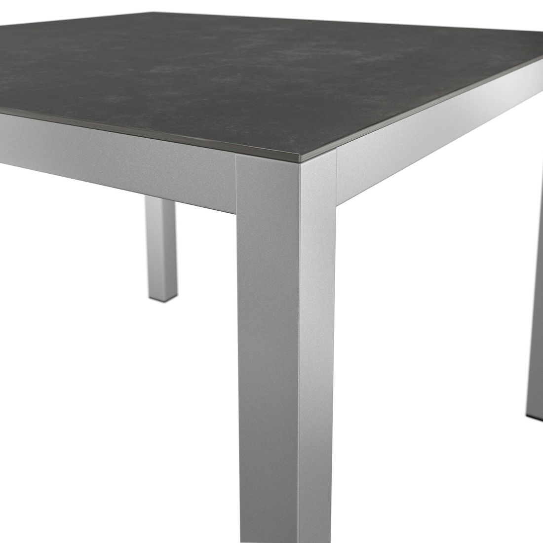 Hagebord 90x90 cm aluminium/glasskeramikk - OUTLIV nærbilde av ben