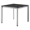 Hagebord 90x90 cm aluminium/HPL grafitt antrasitt - Sieger sett forfra