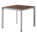 Hagebord 90x90 cm aluminium/HPL grafitt bronse - Sieger sett forfra