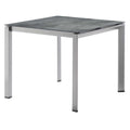 Hagebord 90x90 cm aluminium/HPL grafitt sement - Sieger forfra