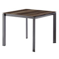 Hagebord 90x90 cm aluminium/HPL jerngrå fra Sieger sett forfra