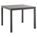 Hagebord 90x90 cm aluminium og HPL antrasitt fra forfra