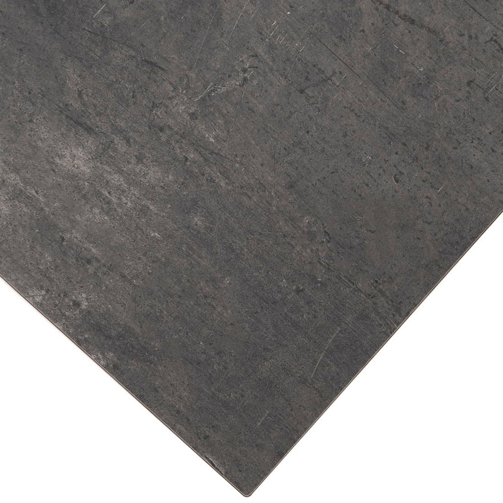 Hagebord 90x90 cm aluminium og HPL antrasitt sett fra siden