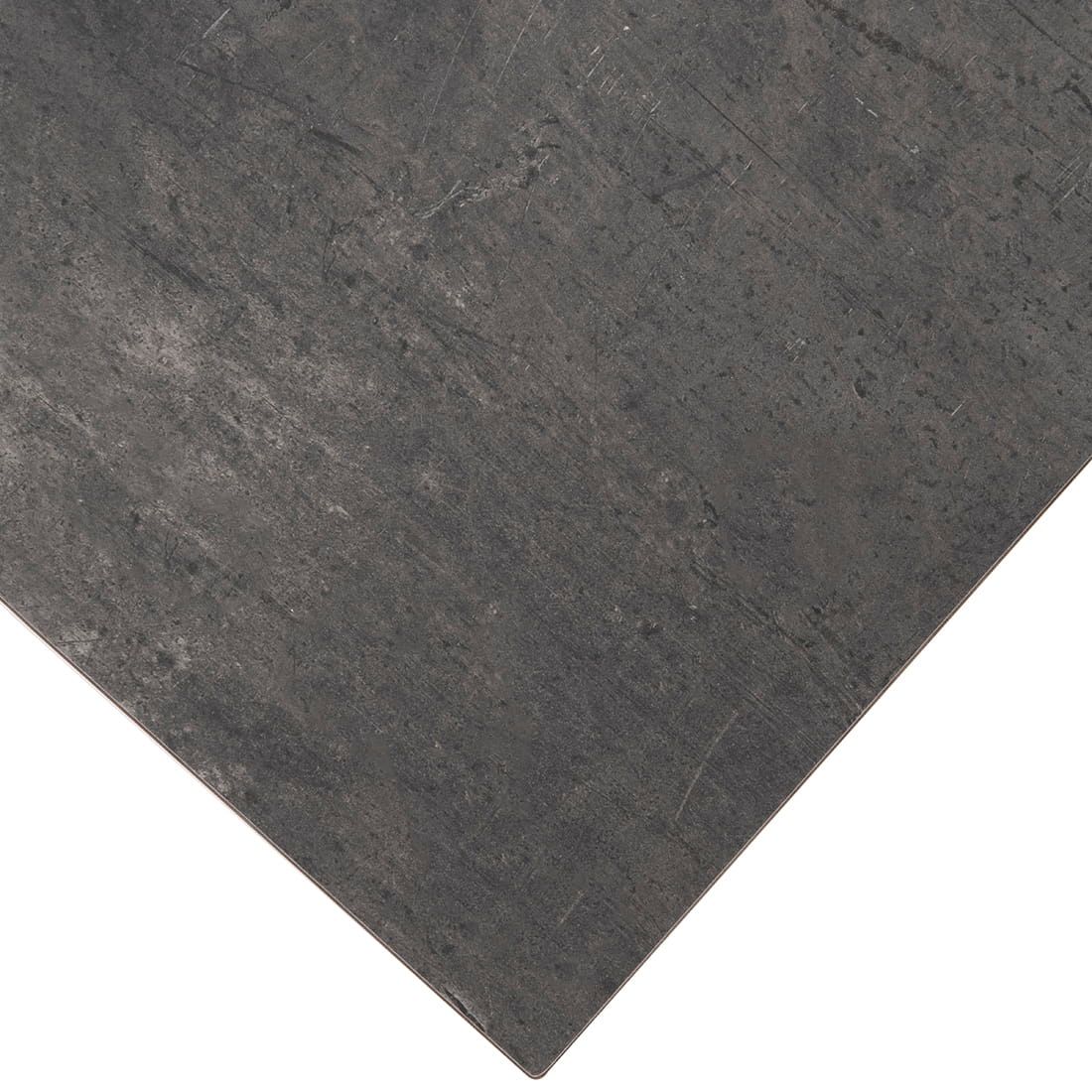 Hagebord 90x90 cm aluminium og HPL antrasitt sett fra siden