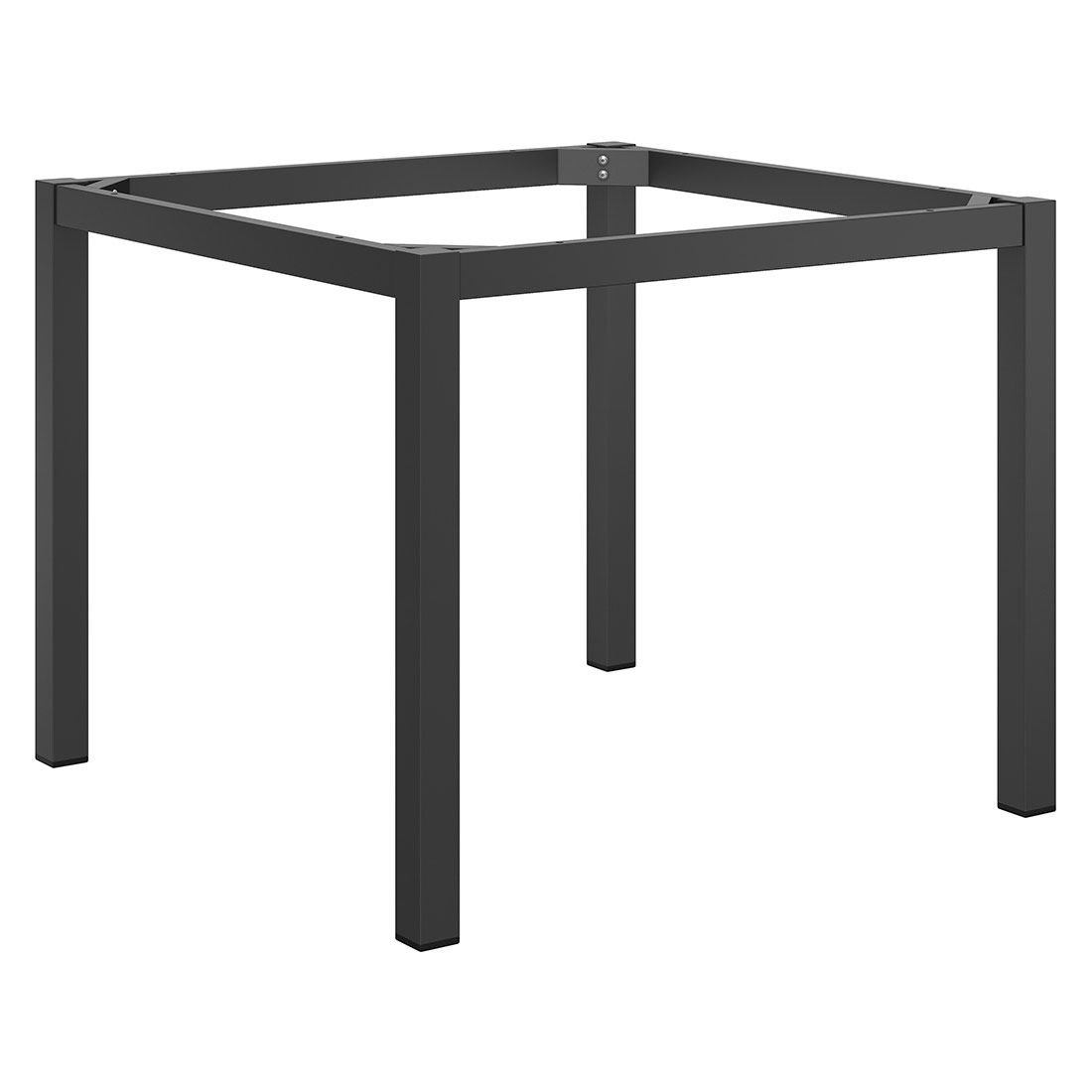 Nærbilde av teakbordplate på hagebord 90x90 cm aluminium/teak antrasitt