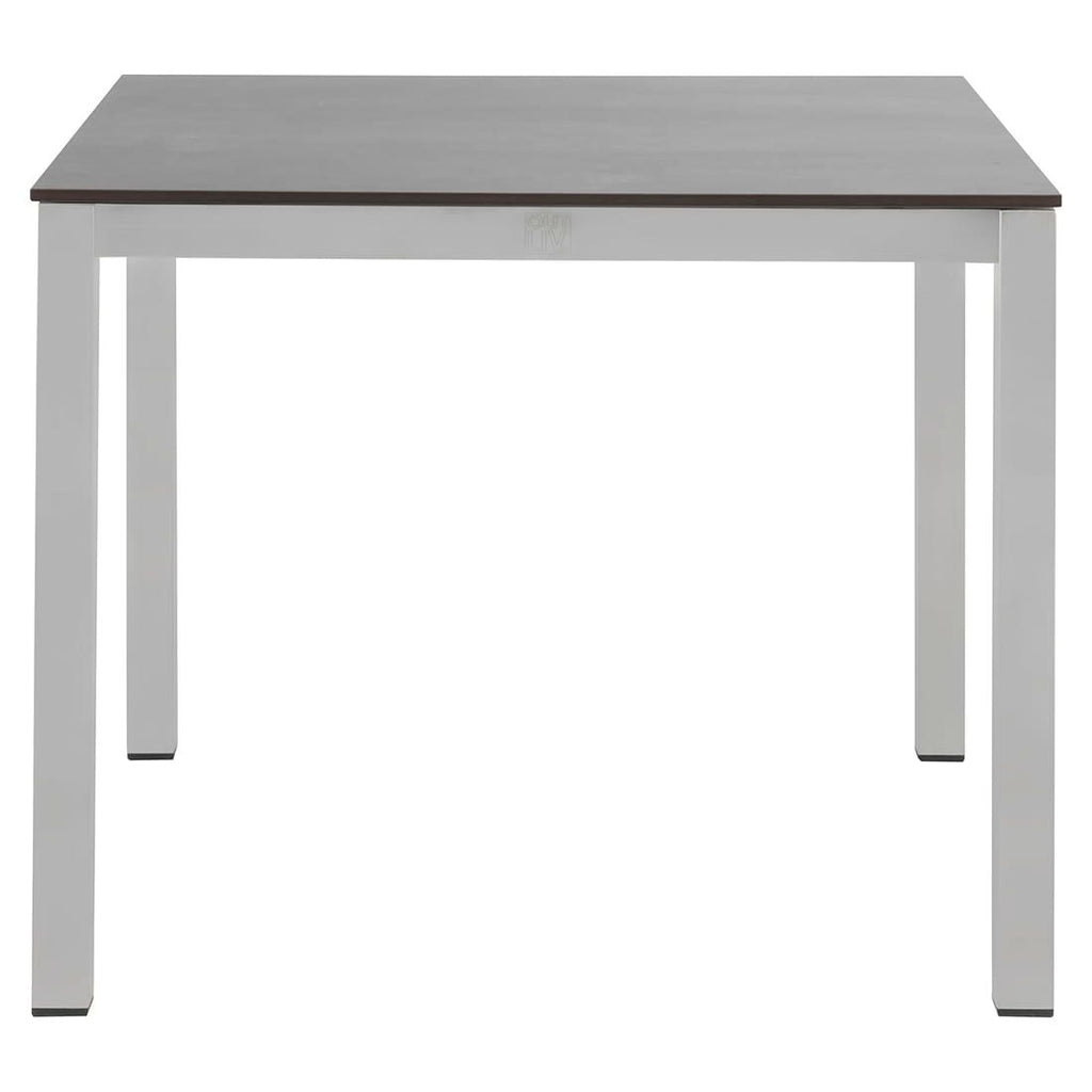 Hagebord 90x90 cm rustfritt stål/HPL bakside