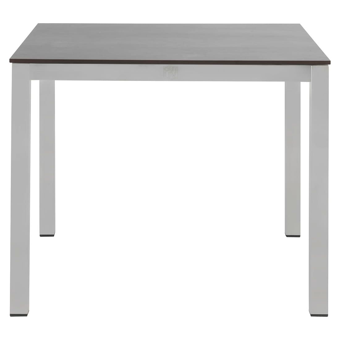 Hagebord 90x90 cm rustfritt stål/HPL bakside